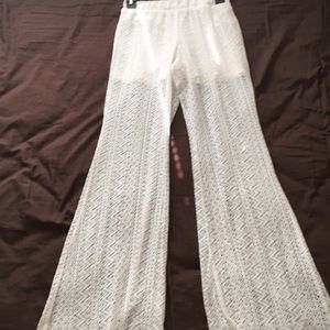 Flared lace pants